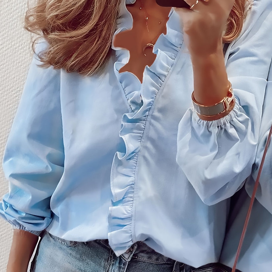 MAISY™ – Camicetta arricciata con scollo a V