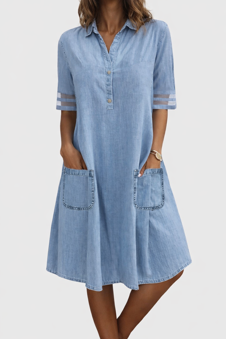 Miriam | Comodo abito in denim che valorizza la figura