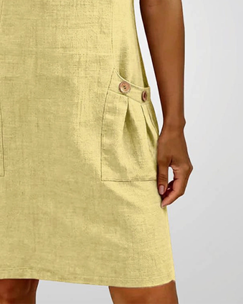 L'abito Amelia | Con zip e tasche in cotone