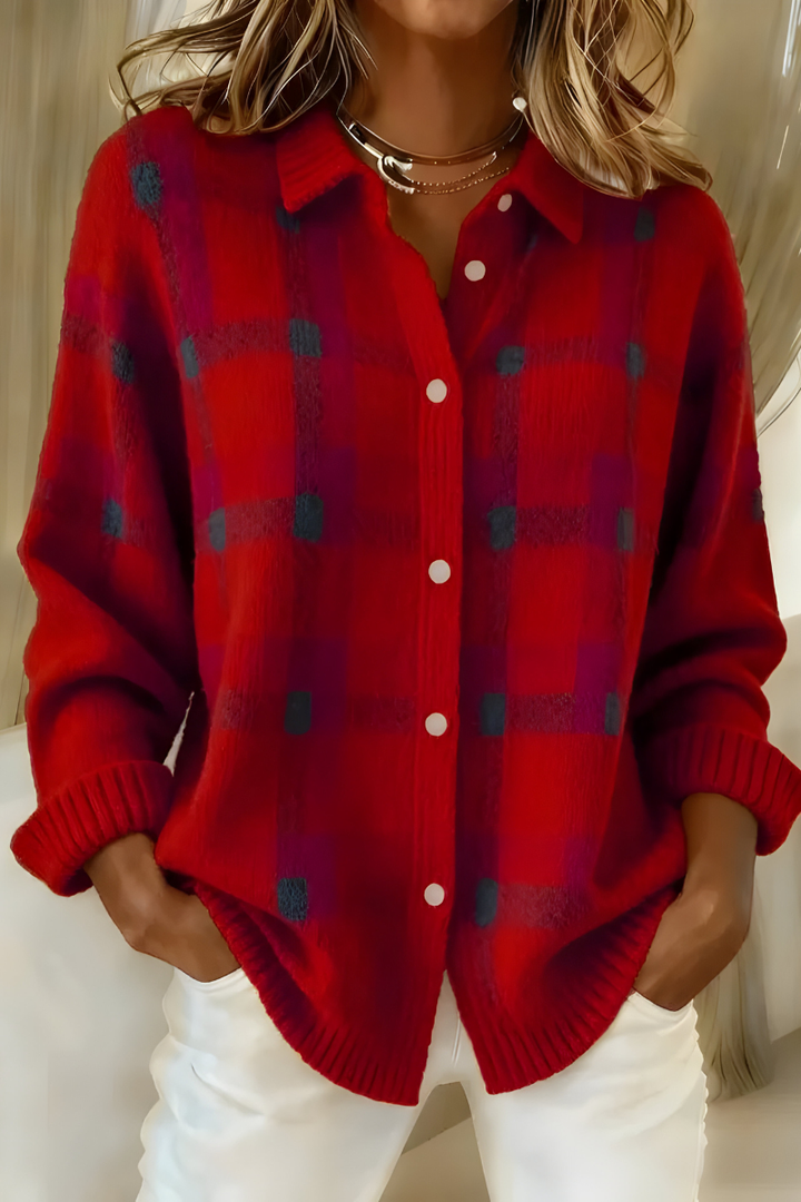 Fiammetta | Cardigan in Maglia a Quadri
