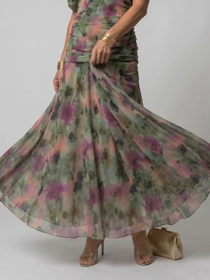 Calen | Vestito midi sceso dalle spalle