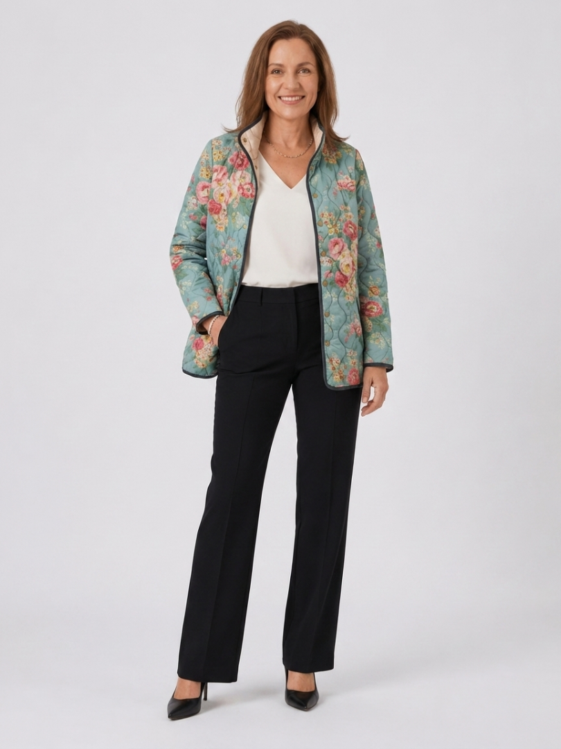 Mafalda | Giacca Trapuntata Rose Celadon