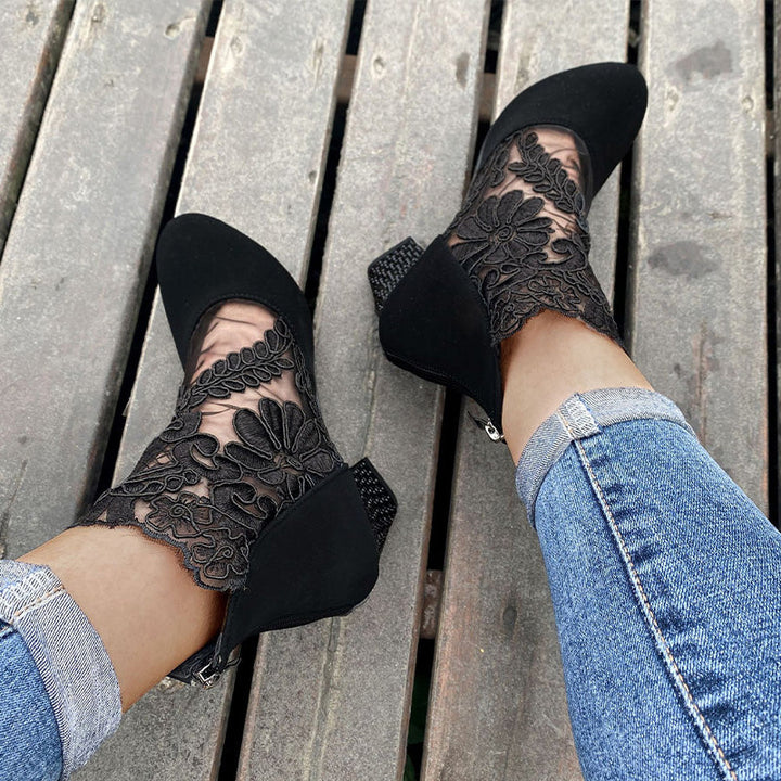 JOLIE™ - Stivali con Tacco in Pizzo Eleganti