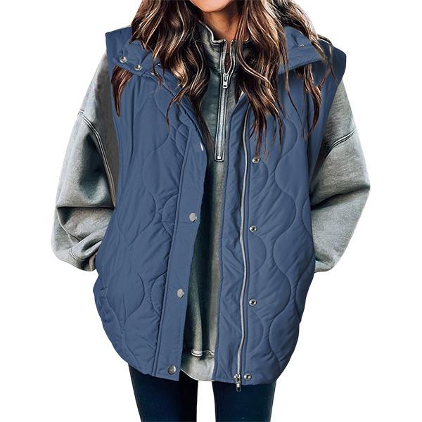 LIBBY™ - Gilet da donna casual imbottito trapuntato oversize leggero