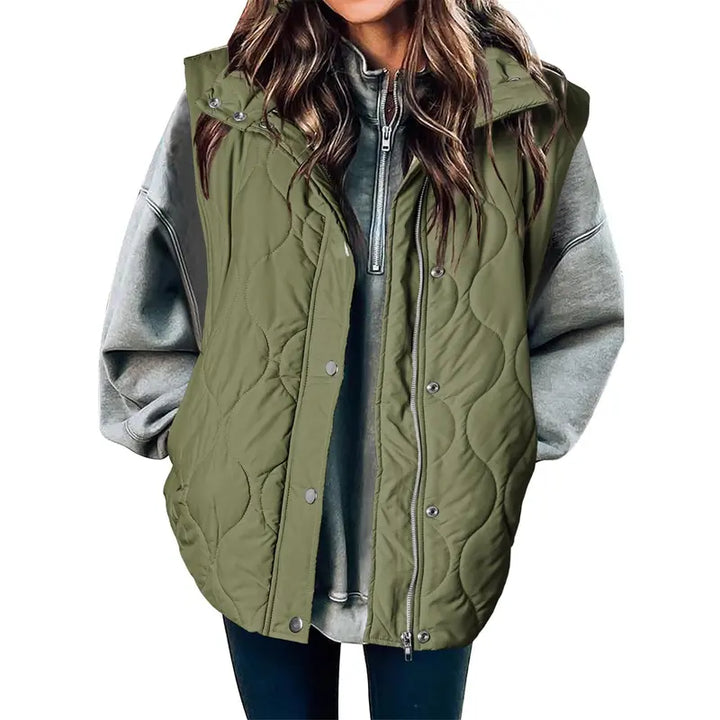 LIBBY™ - Gilet da donna casual imbottito trapuntato oversize leggero