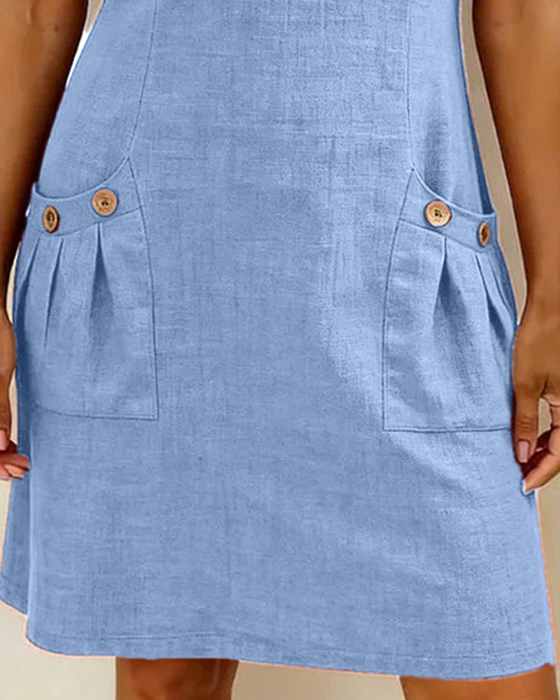 L'abito Amelia | Con zip e tasche in cotone