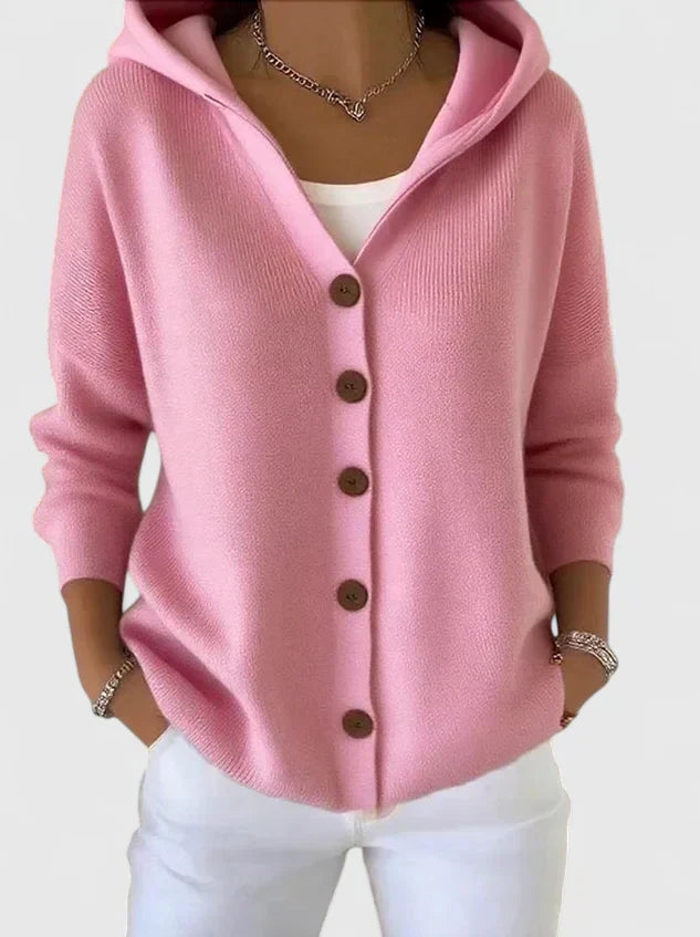 CARDIGAN EMMA IN MAGLIA CON CAPPUCCIO