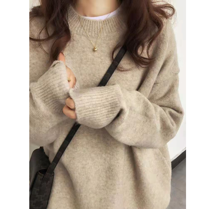 MIRIELLE™ - Comodo Maglione a Maniche Lunghe con Scollo Tondo