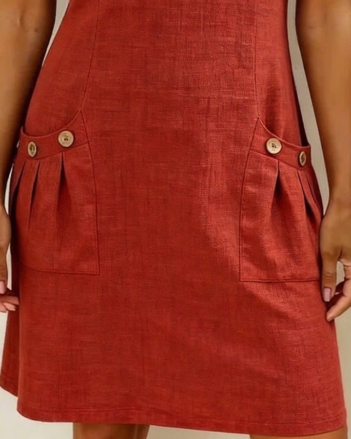 L'abito Amelia | Con zip e tasche in cotone