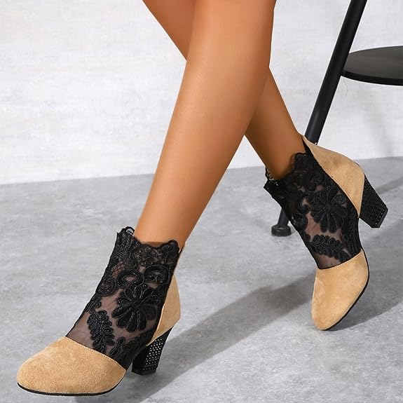 JOLIE™ - Stivali con Tacco in Pizzo Eleganti