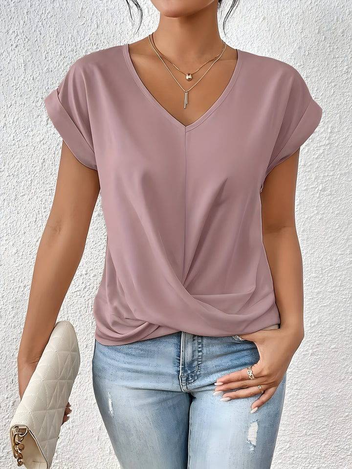 MEIKA™ – Top con scollo a V e dettaglio classico a torsione