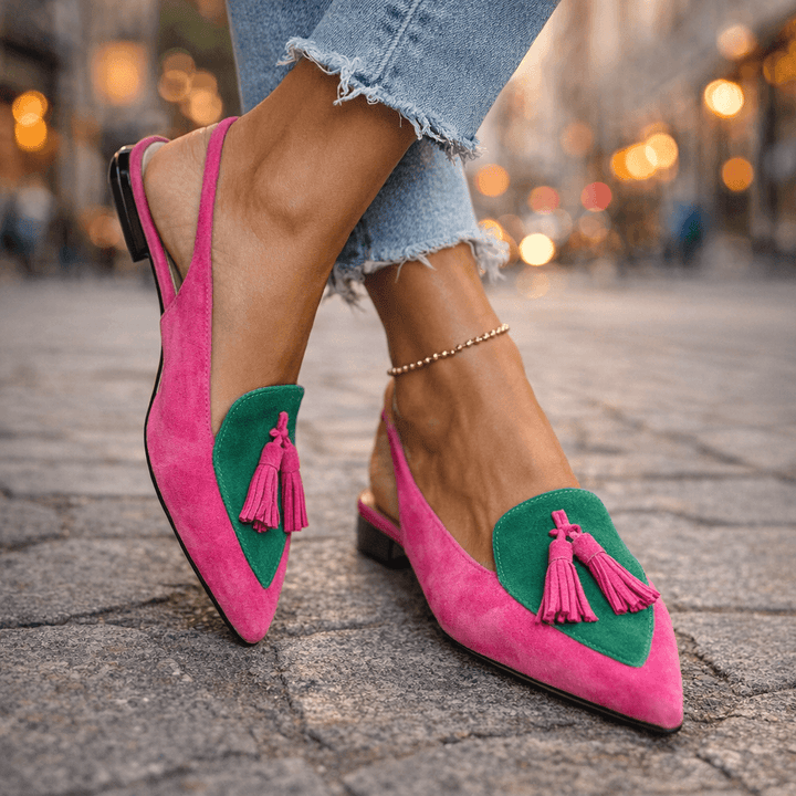 Rosemary | Bicolour Flat Mule