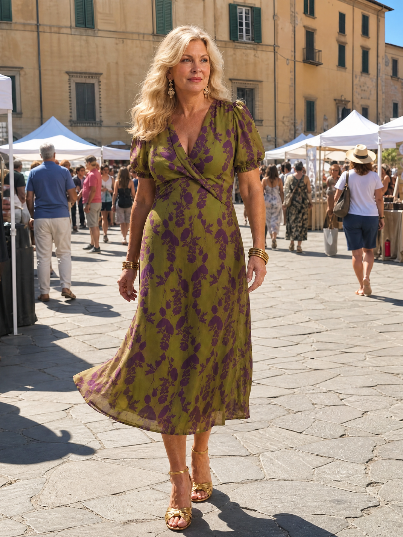 Virel | Abito midi floreale rilassato
