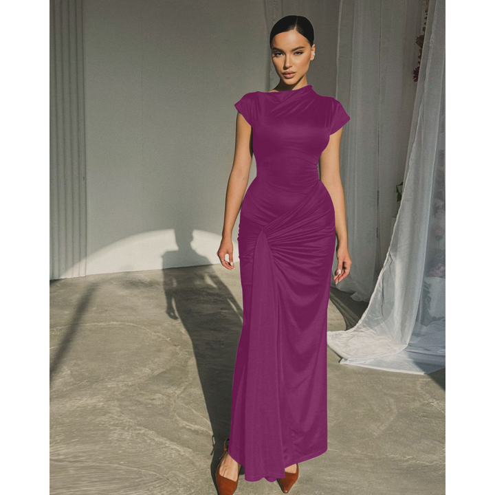 NICOLET™ - Abito da sera aderente con scollo all'americana
