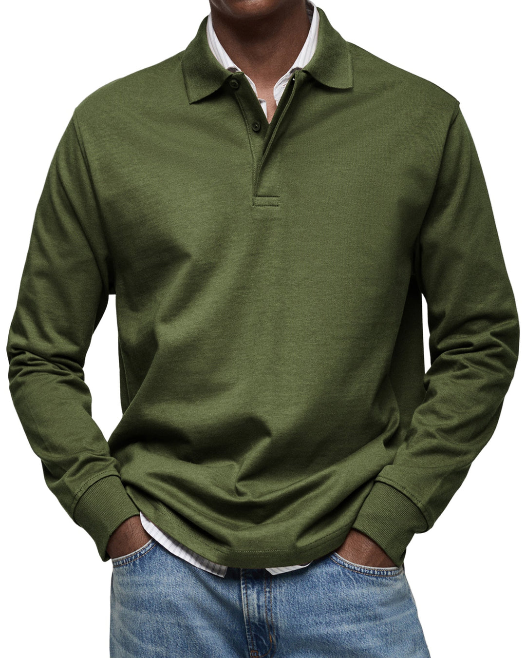 Colin | Luxe Long Sleeve Polo Shirt