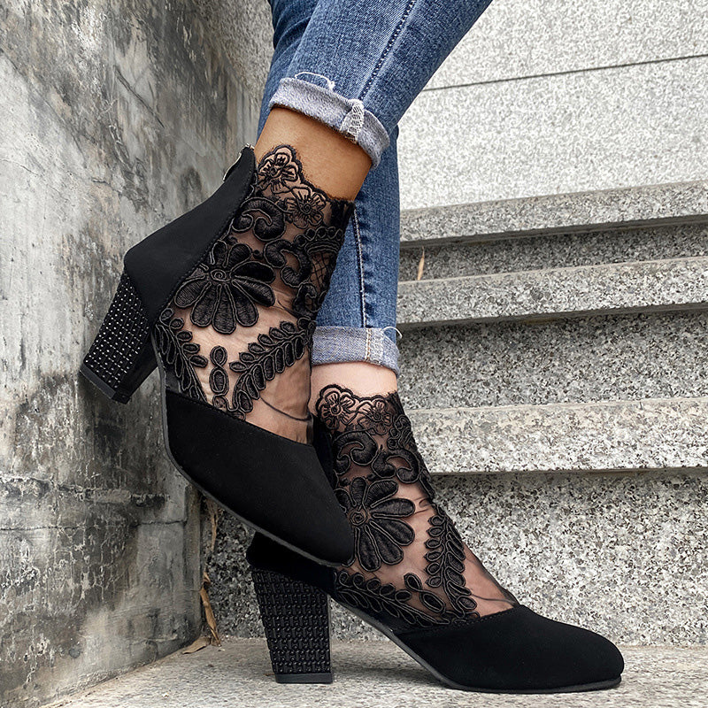 JOLIE™ - Stivali con Tacco in Pizzo Eleganti