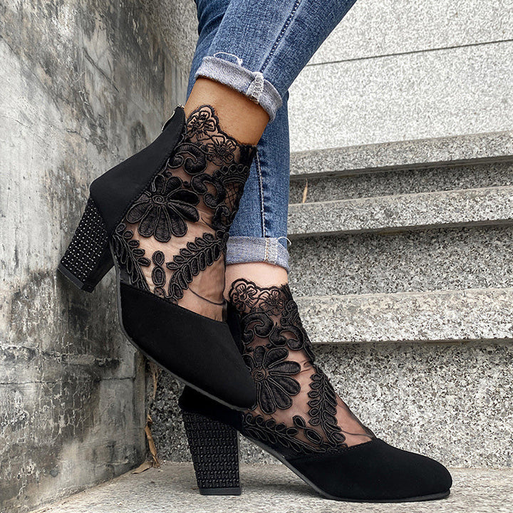 JOLIE™ - Stivali con Tacco in Pizzo Eleganti