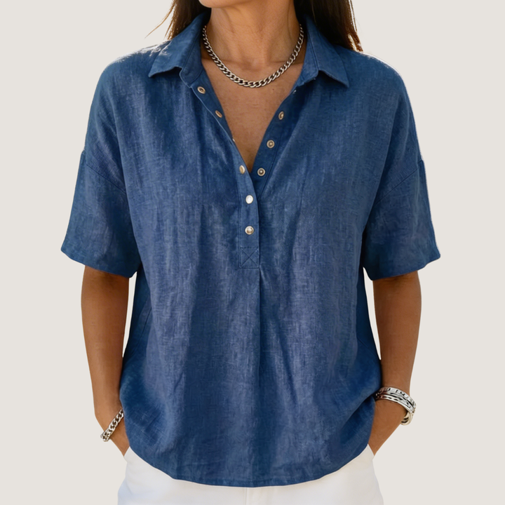 Kathleen | Blusa con colletto e bottone