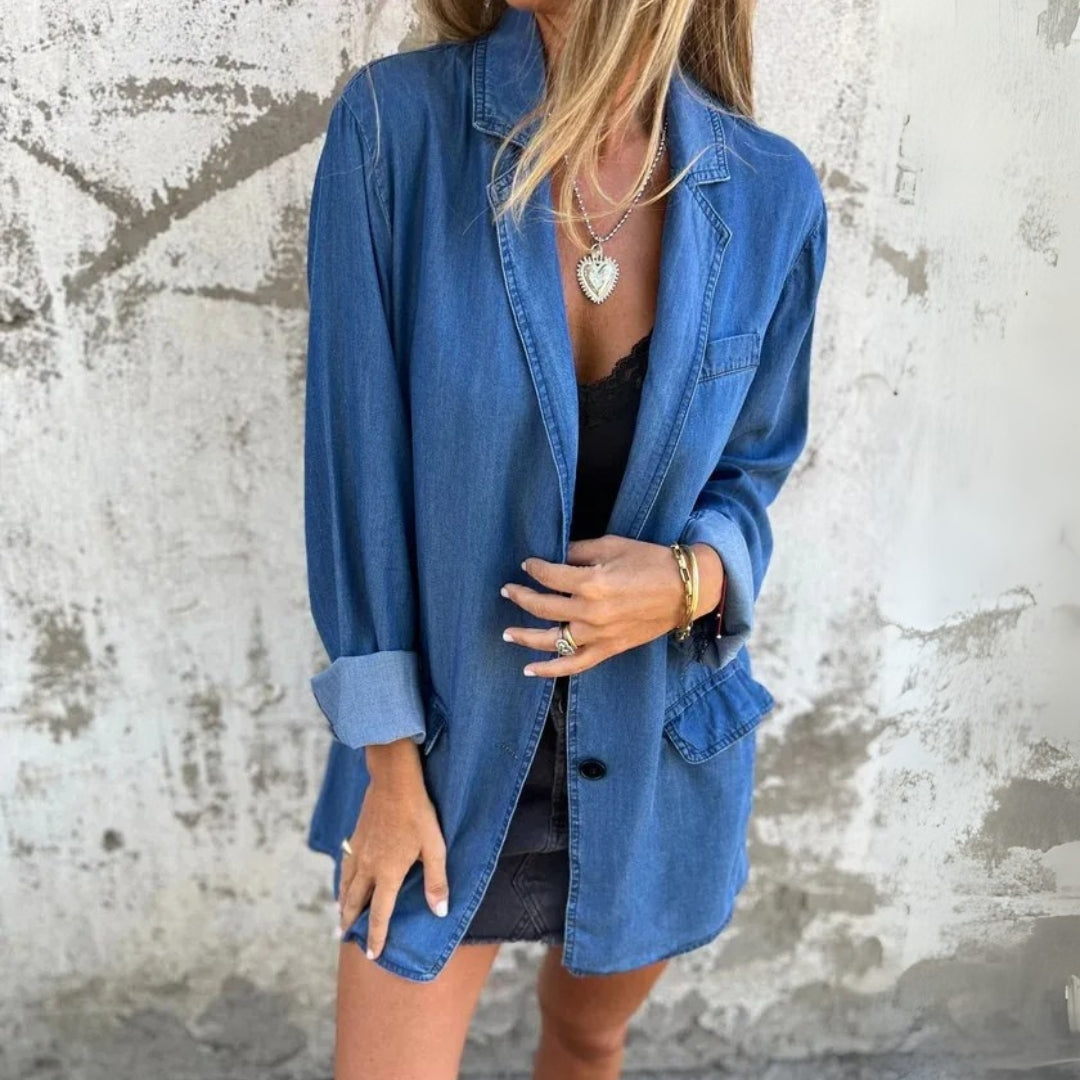 Sarah | Blazer di Jeans Senza Sforzo