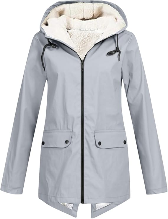 AMELIA™ | Felpa in morbido pile con zip e cappuccio
