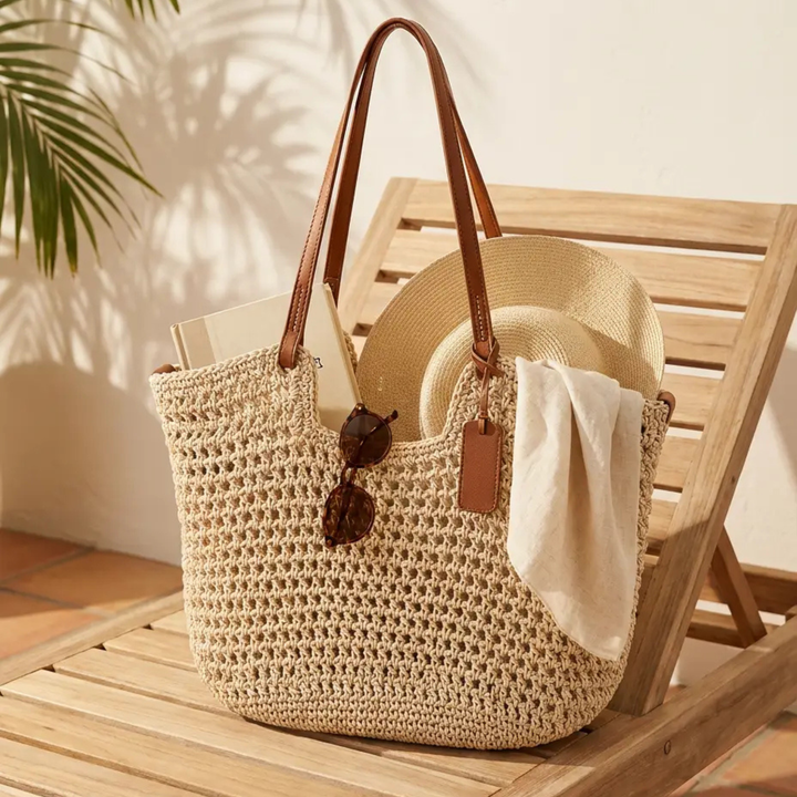 Clare | La Borsa Tote all'Uncinetto Tessuta a Mano