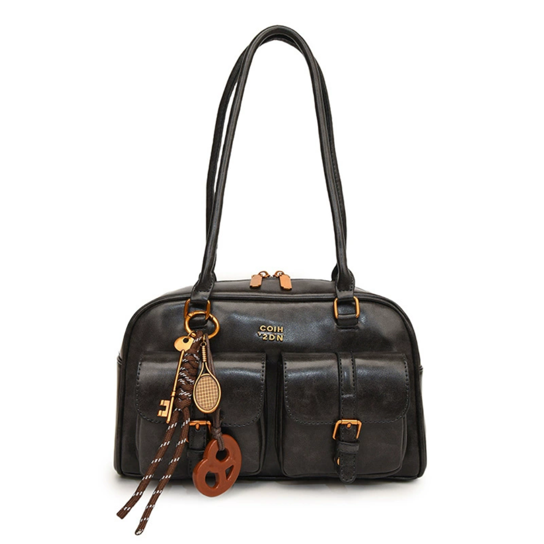VESPER™ – Vintage Structured PU Leather Satchel