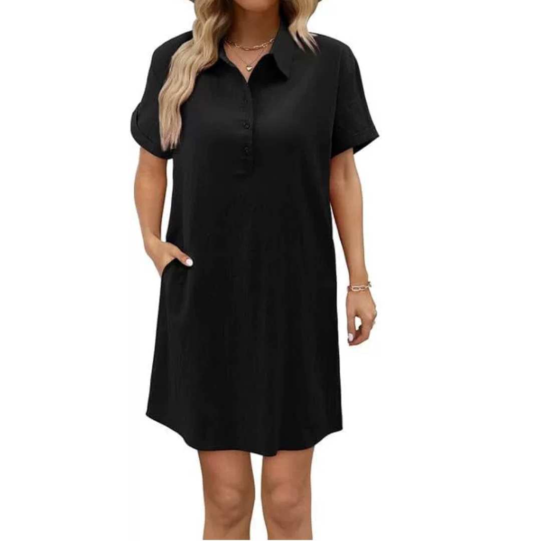 WAVERLY™ – Vestito a camicia casual con bottoni
