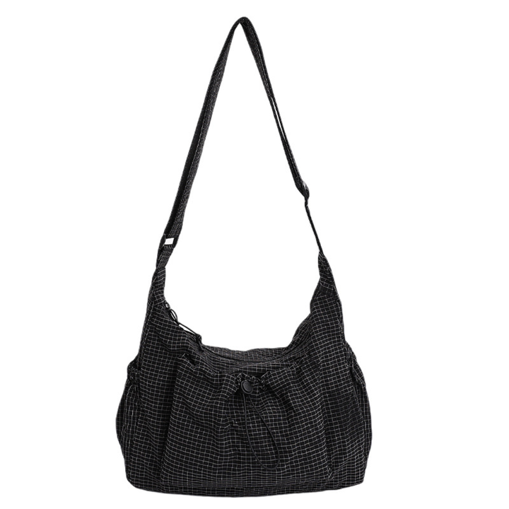 HARLOW™ – Plaid Drawstring Cloud Hobo Bag