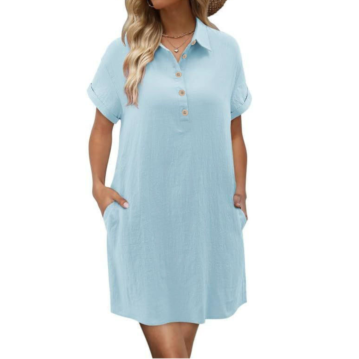 WAVERLY™ – Vestito a camicia casual con bottoni