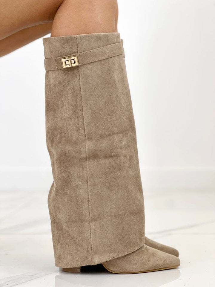 ARABELLA™ - Stivali scamosciati color kaki