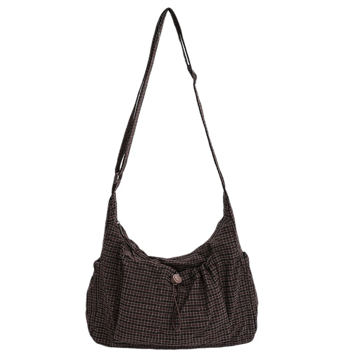 HARLOW™ – Plaid Drawstring Cloud Hobo Bag