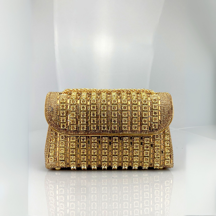 LAVIERA™ - Borsa a spalla Chic con catena e diamanti colorati