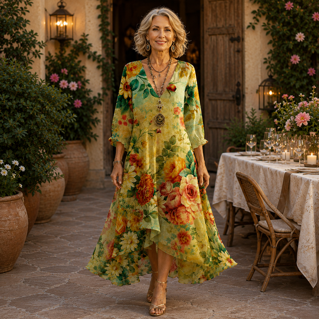 Janessa | Abito midi floreale senza sforzo
