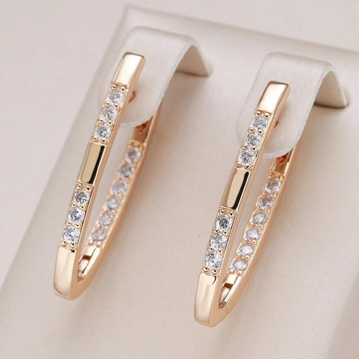 CLARITA™ - Eleganti Orecchini in Zirconia Placcati Oro