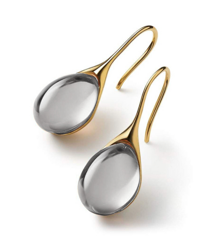 ROMY™ - Orecchini pendenti con cristalli in oro e argento