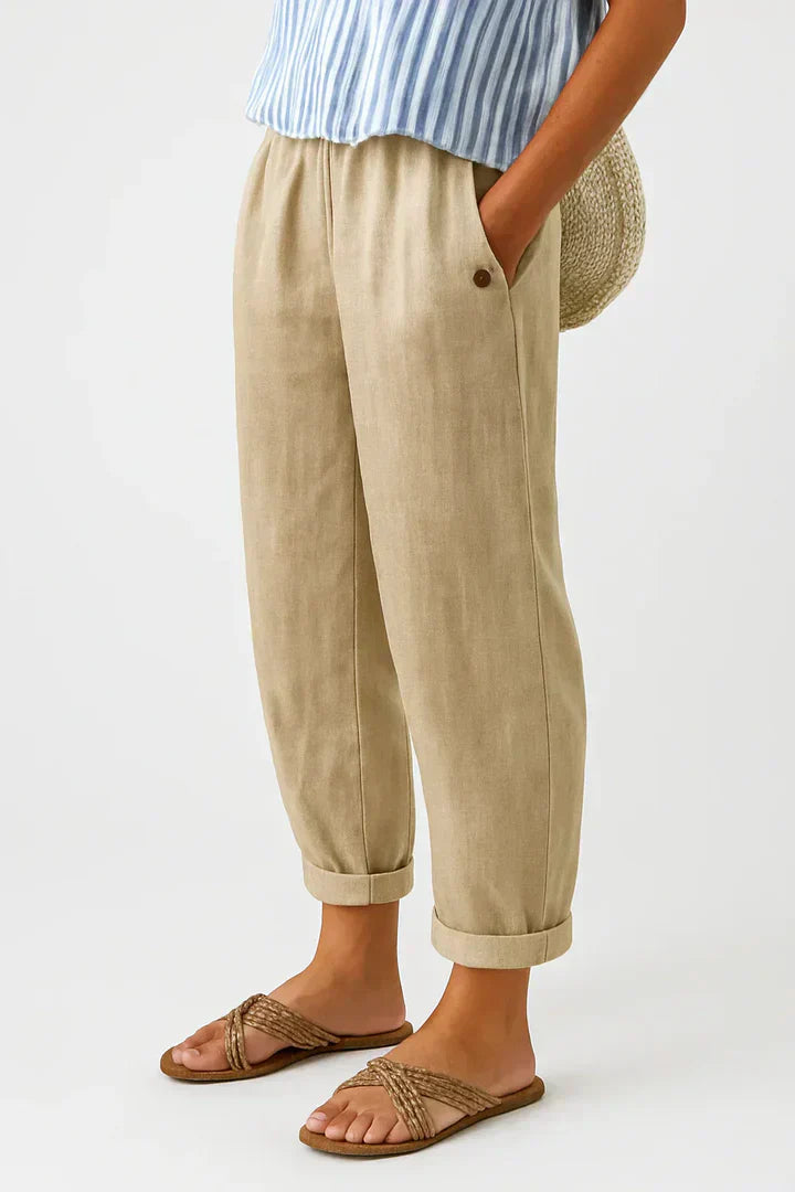 Stella | Pantaloni intramontabili effetto lino