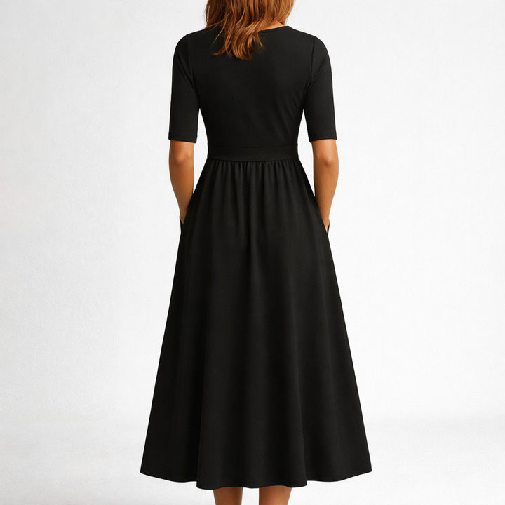 Eleanor | Abito midi elegante con tasche