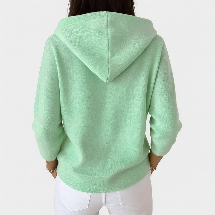 CARDIGAN EMMA IN MAGLIA CON CAPPUCCIO