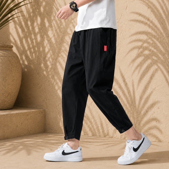 Theo | Slim-Fit Cotton Trousers