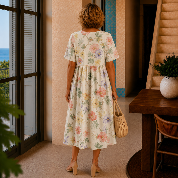 Violet | Vestito midi floreale rilassato