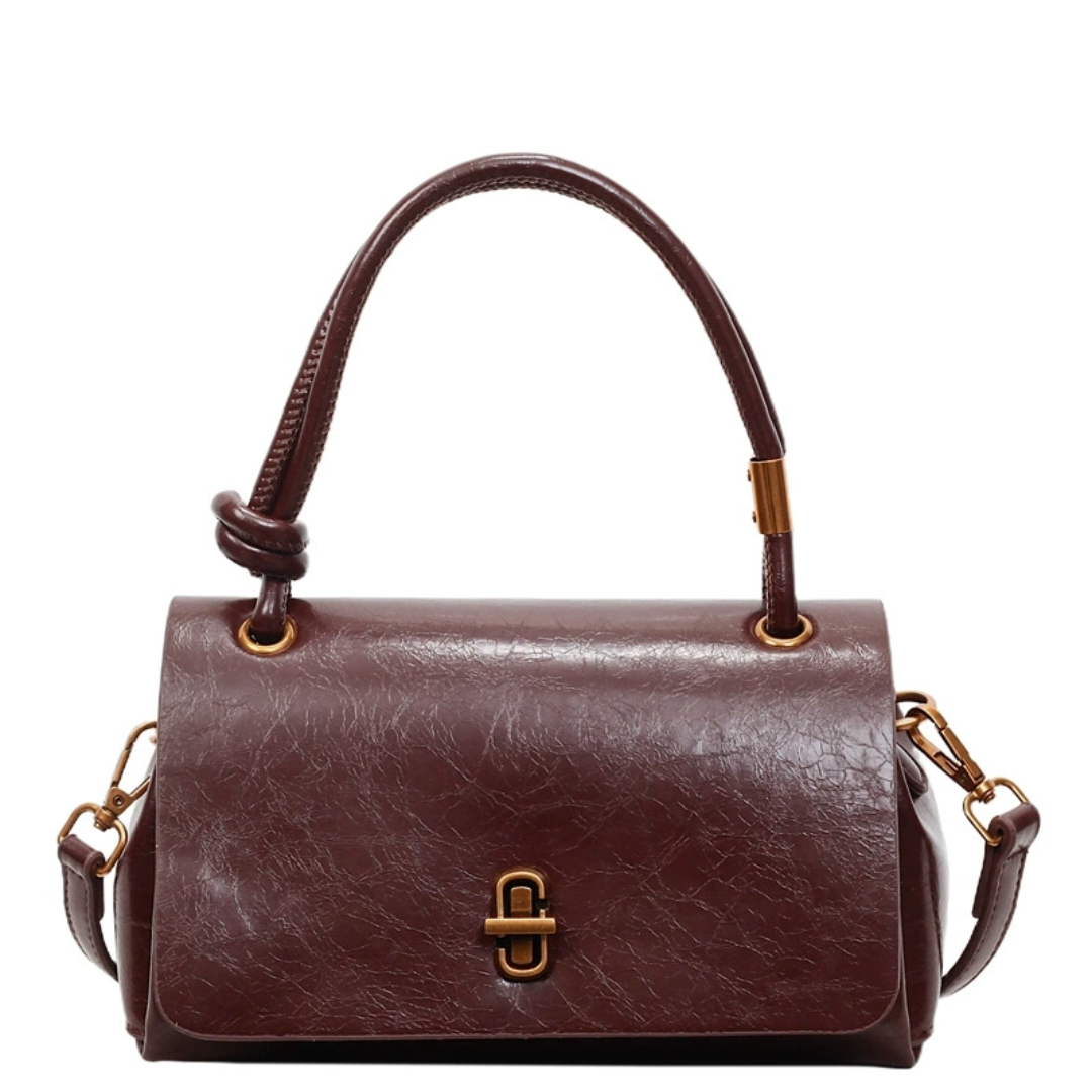 CAMILLE™ – Glossy Oil-Wax Satchel Bag