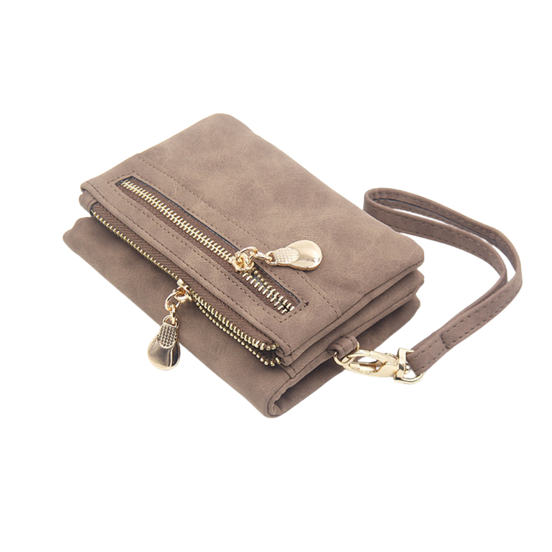 WINIFRED™ – Vintage Zip-Around Mini Wristlet Wallet