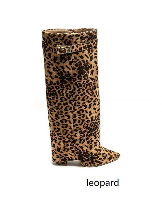 JOLIE™ - Stivali scamosciati leopardati