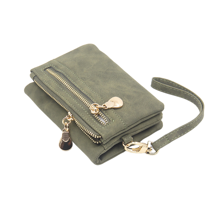 WINIFRED™ – Vintage Zip-Around Mini Wristlet Wallet