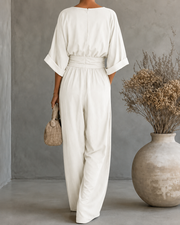 Elisa | Jumpsuit Elegante Fluida con Scollo a V
