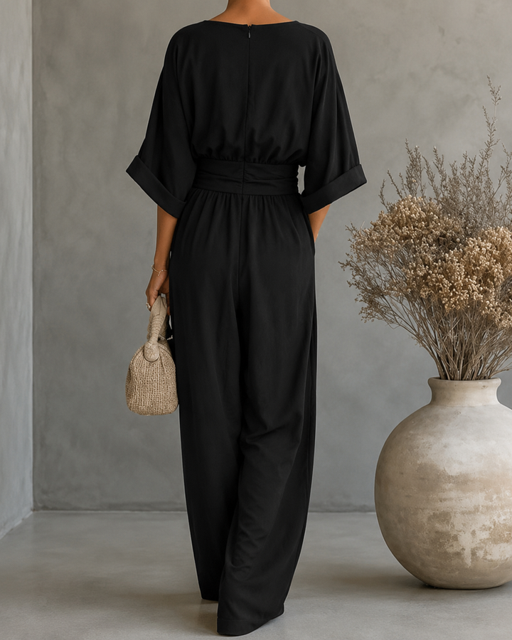 Elisa | Jumpsuit Elegante Fluida con Scollo a V