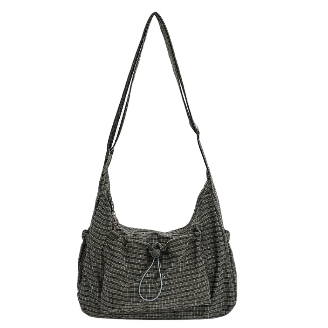 HARLOW™ – Plaid Drawstring Cloud Hobo Bag
