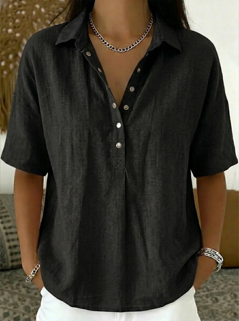 Kathleen | Blusa con colletto e bottone