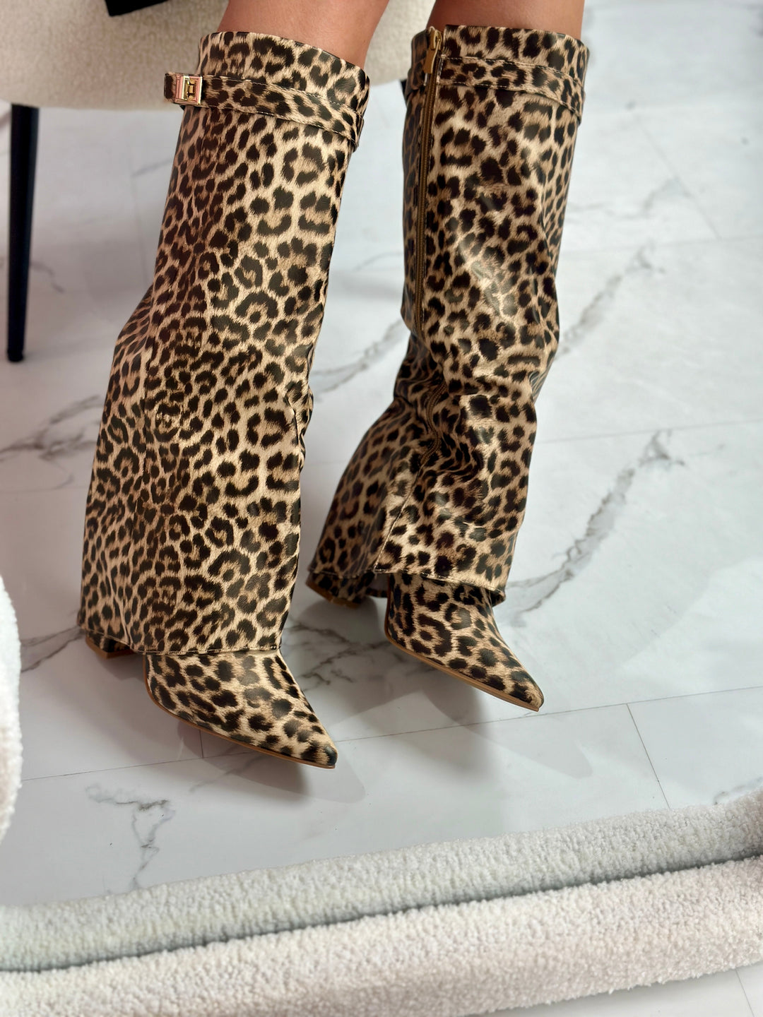 FELINA™ - Stivali in pelle leopardata