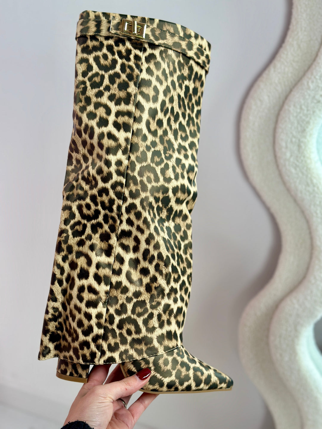 FELINA™ - Stivali in pelle leopardata